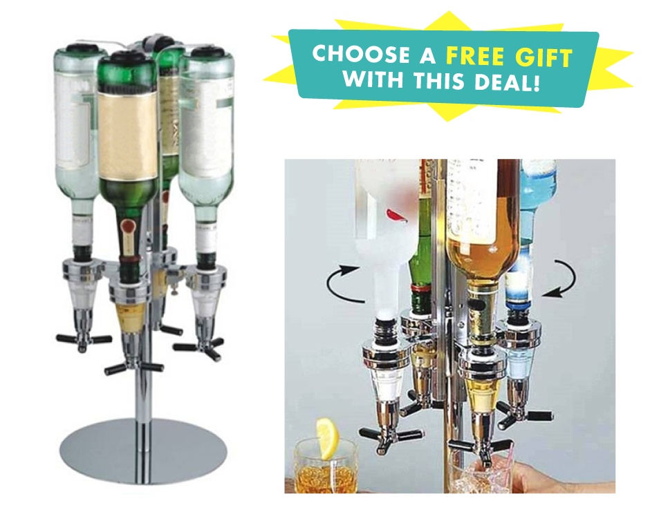 14 for a 4 Bottle Alcohol Dispenser FREE SHIPPING! Buytopia