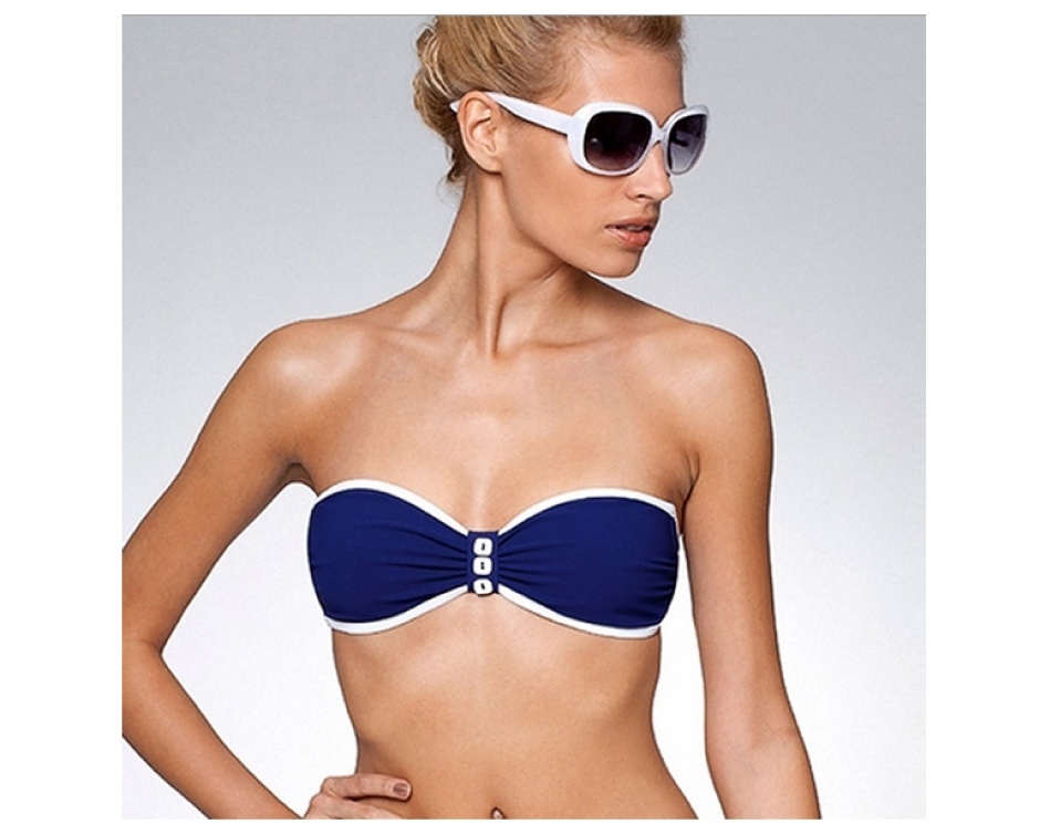 20 for a Navy Blue 2Piece Bikini with White Trim Buytopia