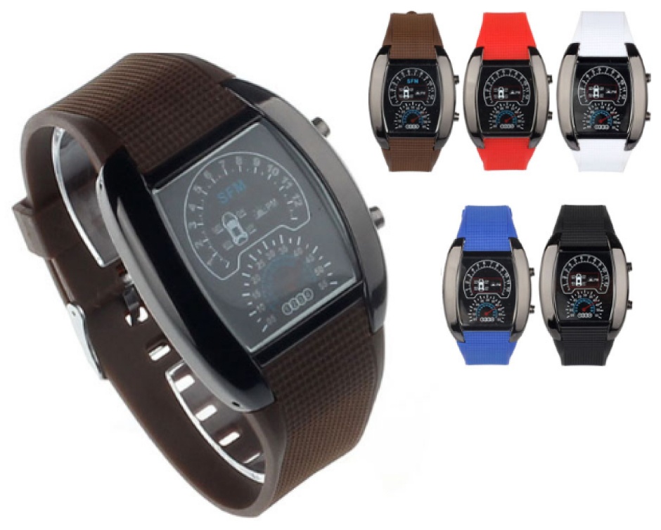 10 for an LED Dashboard Watch Choose from 5 Colours Buytopia