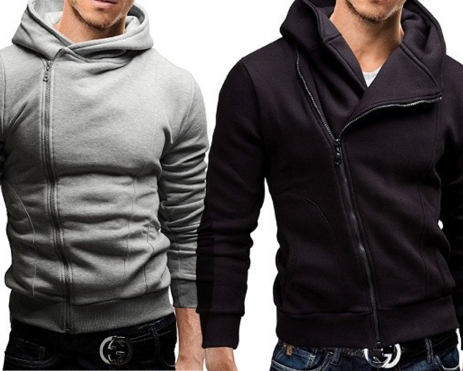 19 for a Men's Designer Inspired Side Zip Hoodie, Choose from 3 Colours Buytopia