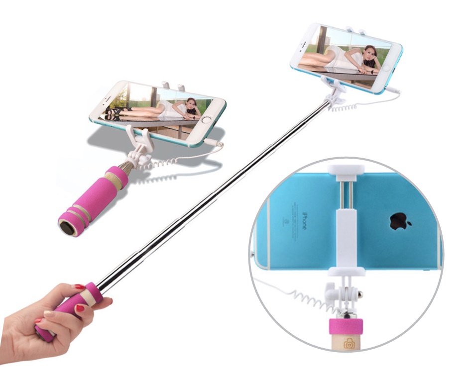 0 for a Compact Mini Aluminum Selfie Stick, Choose from 5 Colours