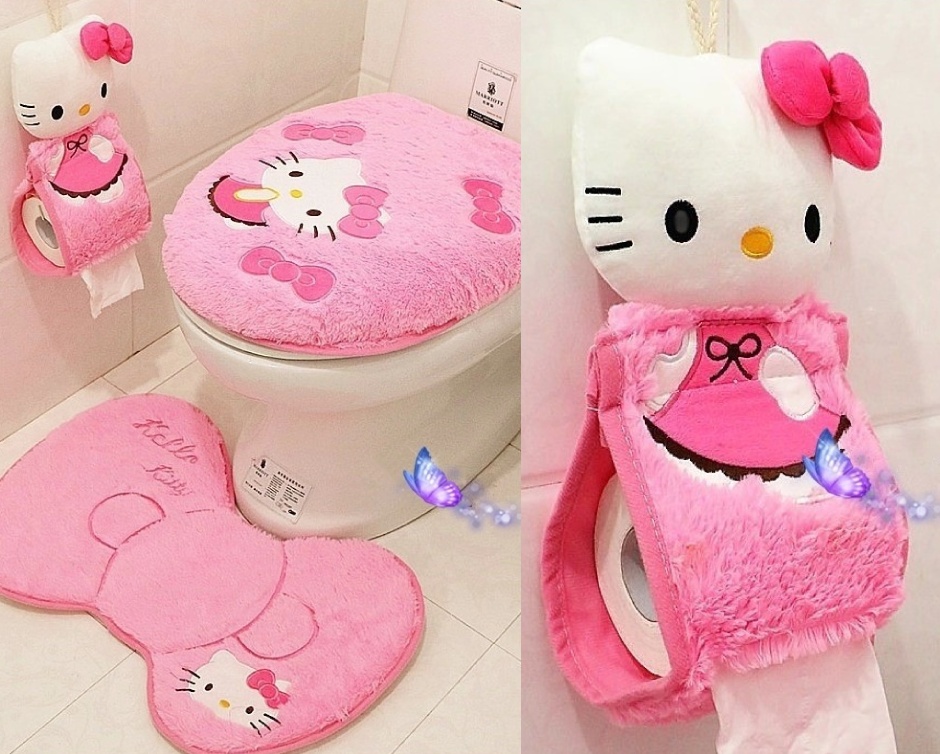 32 for a Hello Kitty 3 Pc Universal Toilet Set Buytopia