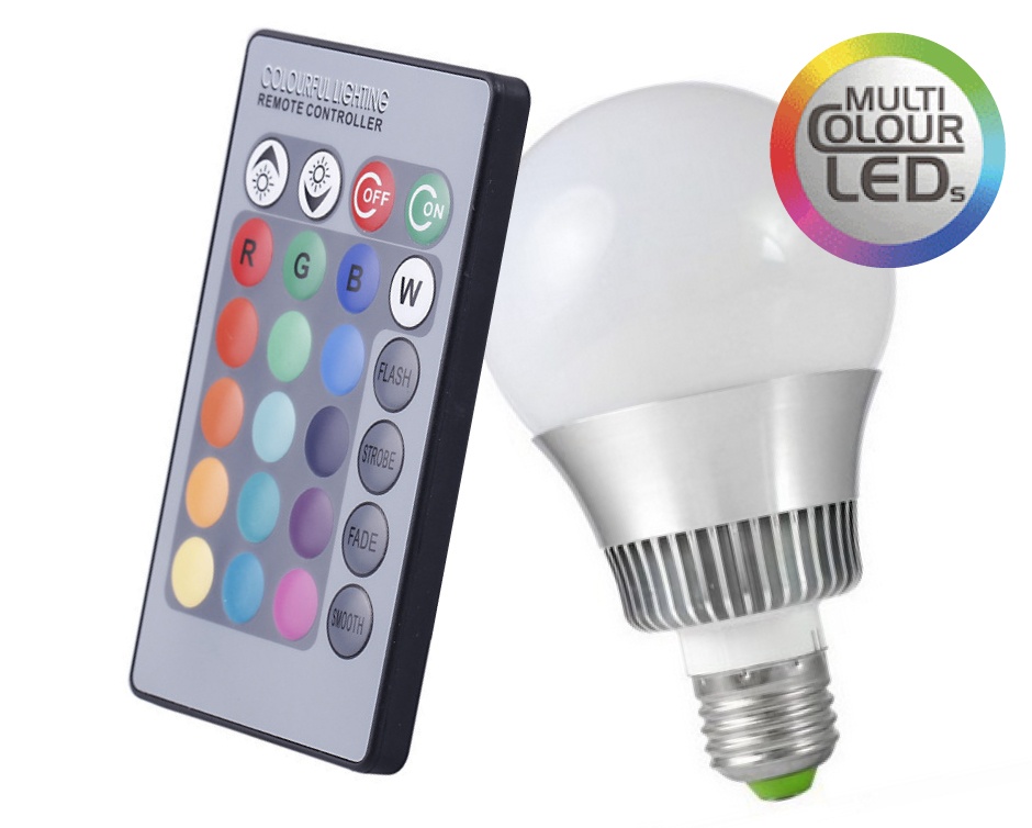 10 for an E27 Remote Control Operated Colour Changing LED Bulbs Buytopia