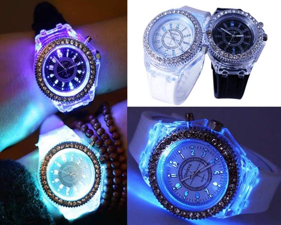 10 for an Elegant GlowintheDark Wristwatch, Choose from 2 Colours