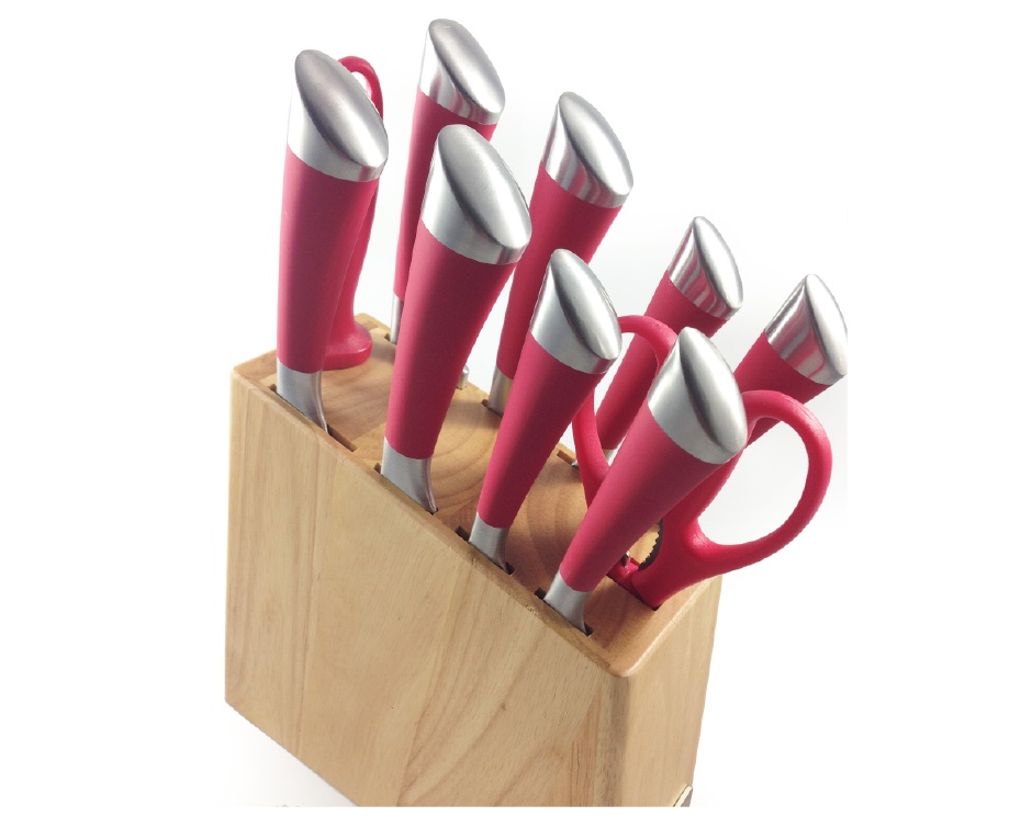49 for Cuisinart 11Piece Red Fiesta Knife Set with Wooden Block
