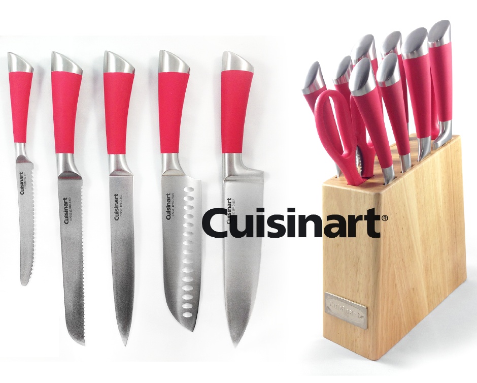 49 for Cuisinart 11Piece Red Fiesta Knife Set with Wooden Block