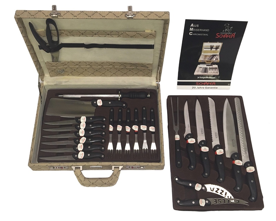 59 for a Luxury 24Piece Muller Knife and Cutlery Set with Carrying