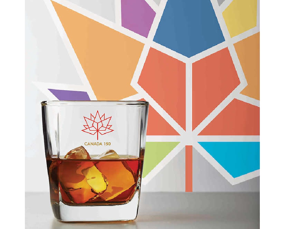 9 & Up for a Set of 2 Canada 150 Whiskey Glasses In Select Styles