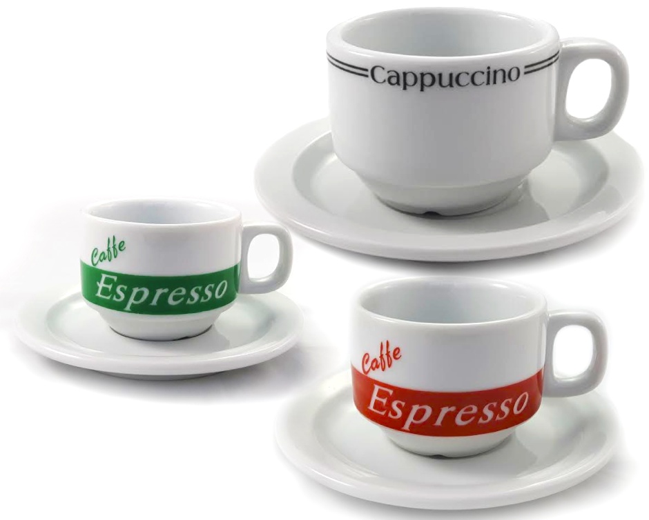 9.99 and Up for a Set of 6 Espresso and Cappuccino Cups Pack Made to