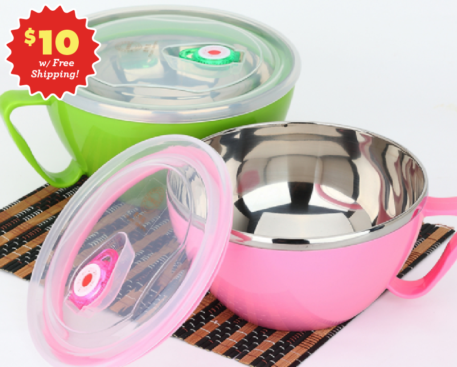 10 for a Stainless Steel Insulated Lunch Bowl Buytopia