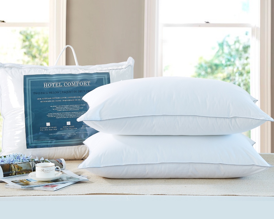 22 & Up for a 2Pack of 300 Thread Count Cotton Microfiber Gel Pillows