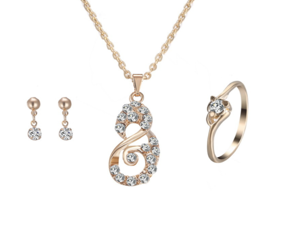 10 for a Stunning 18 Karat Gold Plated Jewelry Set Buytopia