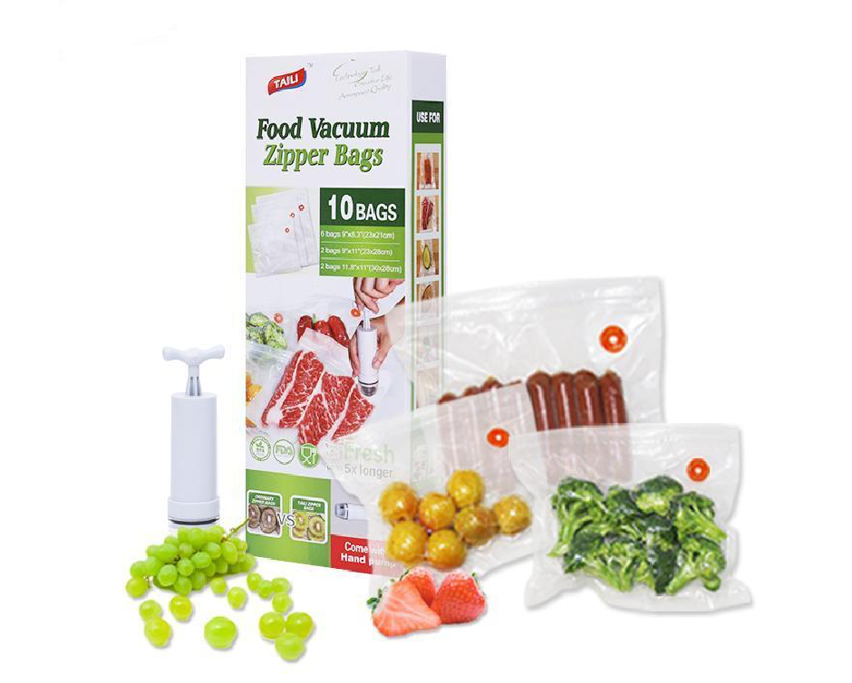 26 for a Pack of Ten Food Vacuum Bags w/Pump Buytopia